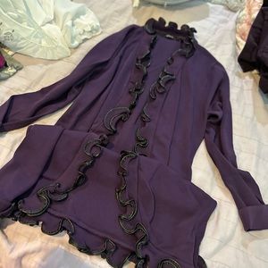Purple Long Cardigan